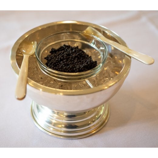 Caspian Caviar Caspian Brass Silver plated Caviar Bowl