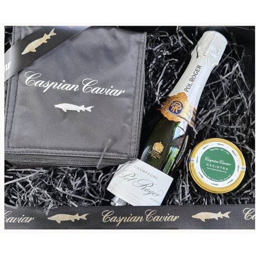 Caspian Caviar Demi Champagne and Oscietra Caviar Gift Box 30g or 50g